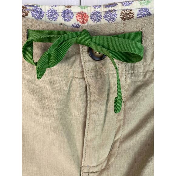 Horny Toad Women's 8 Brown Cotton Nylon Blend Wide Leg Drawstring Crop Pants - Picture 2 of 7